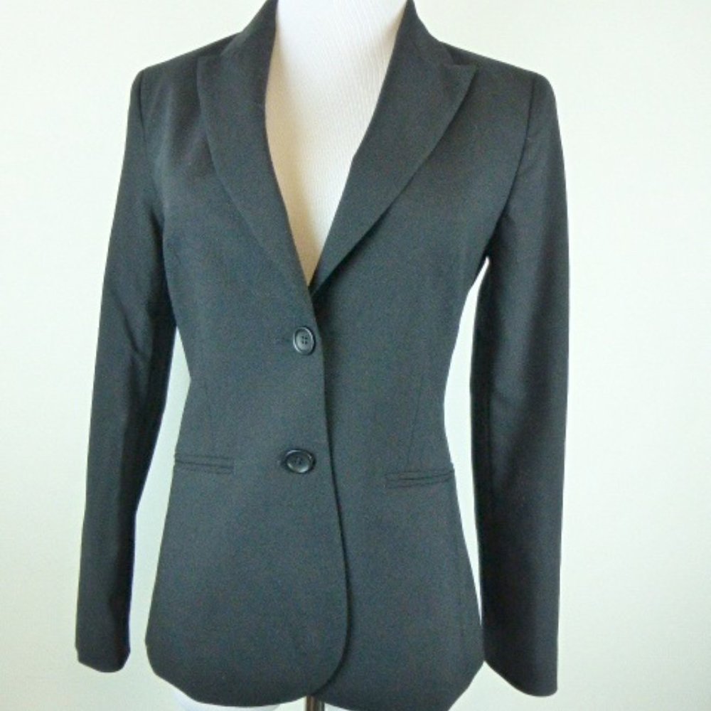 THEORY Black on wool stretch blazer 0